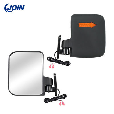 Gương chiếu hậu ô tô LED màu đen ODM có thể tháo rời với biển báo rẽ