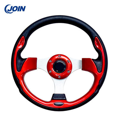 PVC Red Golf Cart Vô lăng 12,5in Màu đơn không có hoa văn
