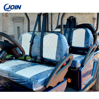 Lozenge Custom Golf Cart Ghế không thấm nước Xe đẩy 2 chỗ màu đen và trắng